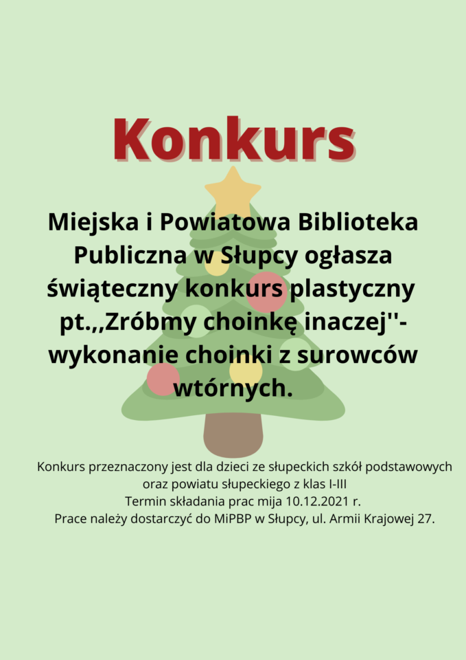 Na zielonym tle choinka