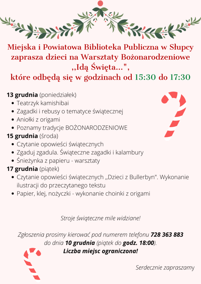 Na różowym tle program warsztatów