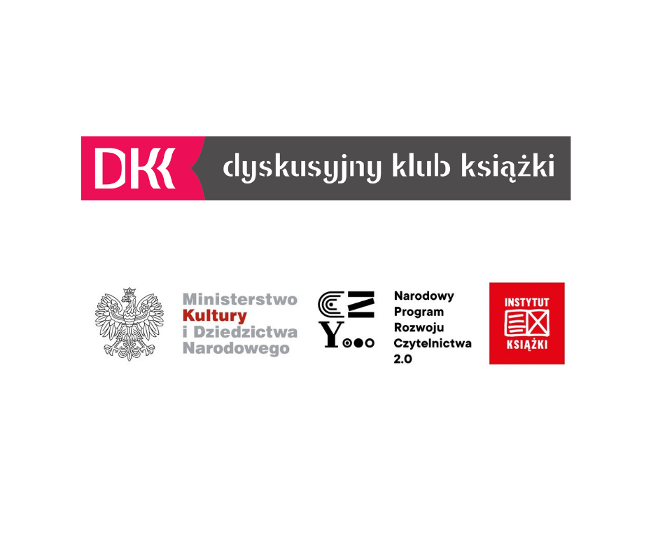 Logo DKK - różowy i czarny pasek
