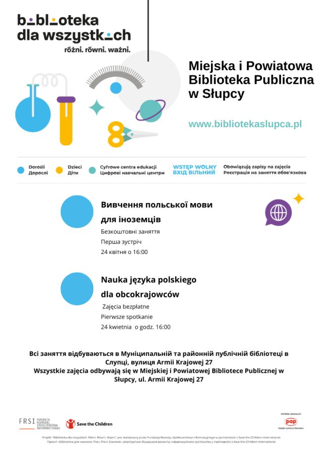 na białym tle zaproszenie na naukę języka polskiego dla obcokrajowców