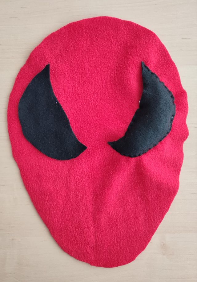 supermen twarz uszyta z materiału