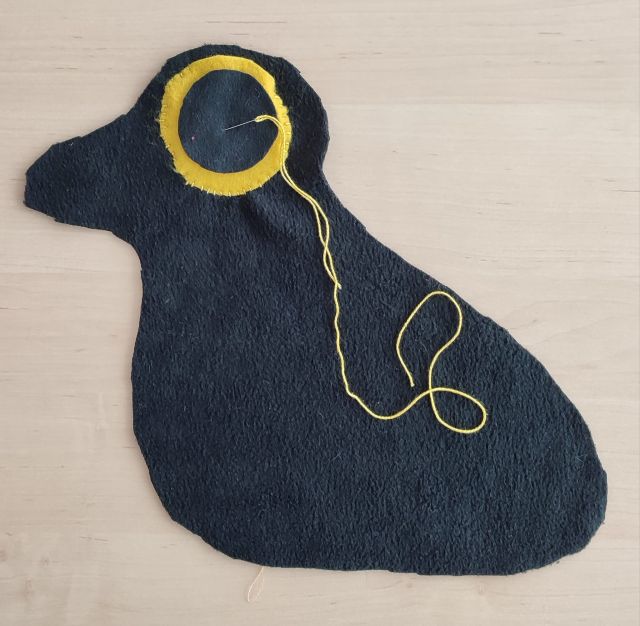 ptak uszyty z materiału