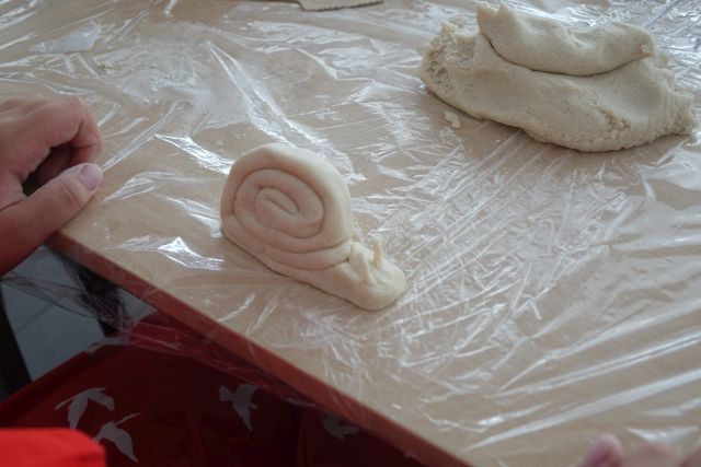 ślimak wykonany z masy solnej