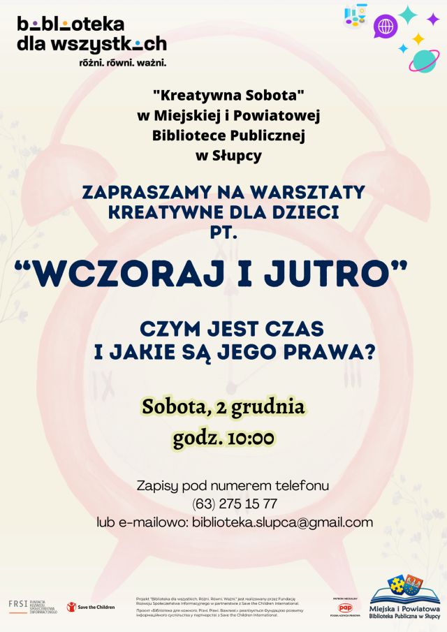 na różowym tle zaproszenie na warsztaty