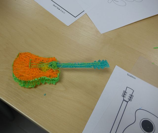 gitara wykonana długopisem 3d