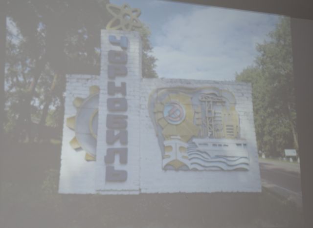 zdjęcie wizytówki wjazdu do Czarnobyla