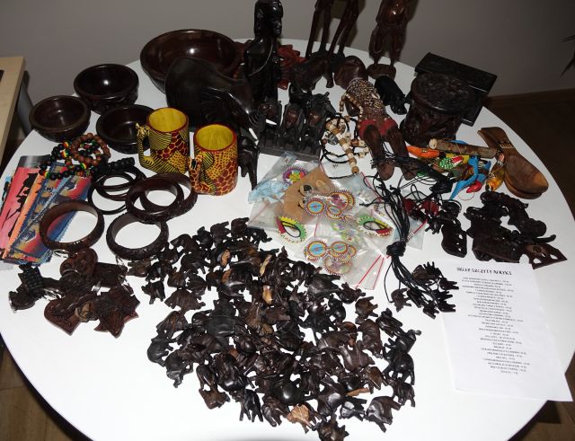 wystawa pamiątek z Afryki