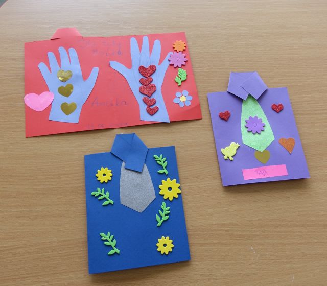 3 laurki wykonane przez dzieci