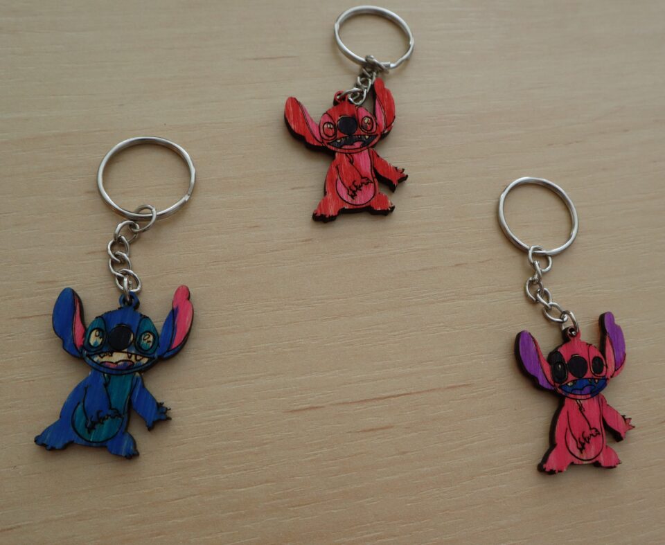 3 breloczki ze Stichem