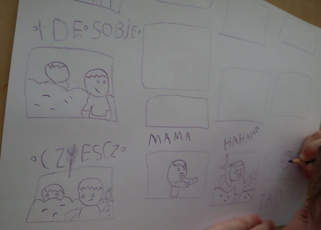 komiks narysowany przez dziecko