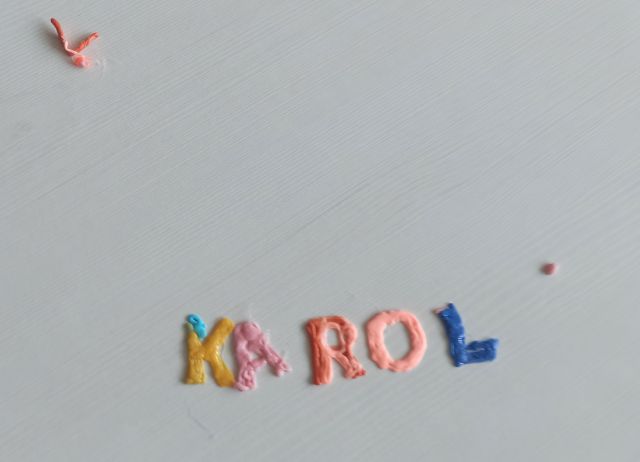 imię Karol wydrukowane długopisem 3D