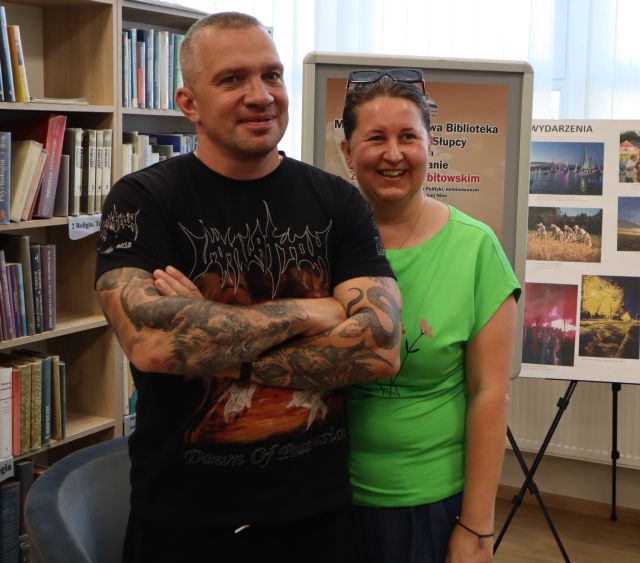 autor z uczestniczką spotkania