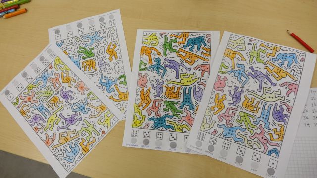 4 pokolorowane obrazki