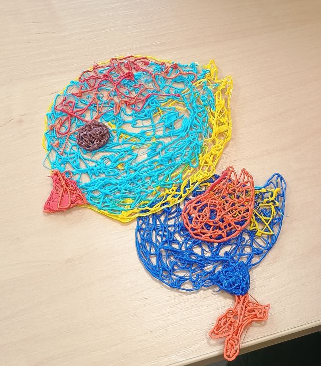 na zdjęciu kolorowy kurczak 