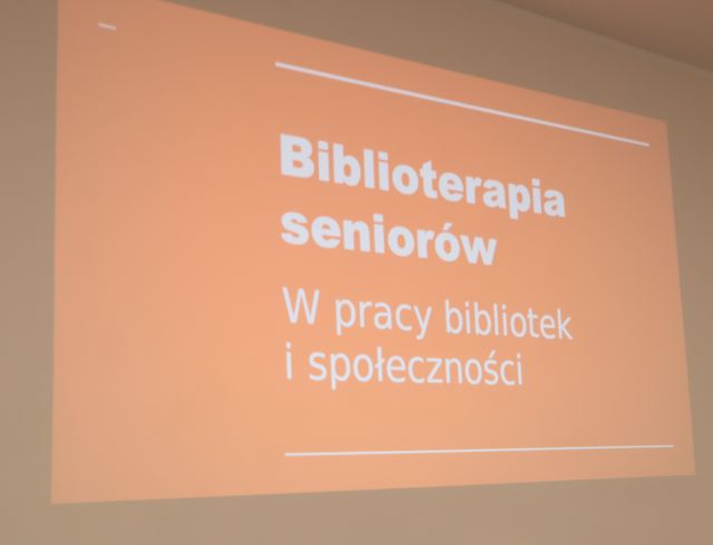plansza z nazwą szkolenia Biblioterapia seniorów