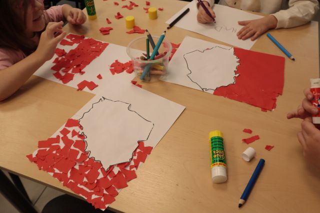 wyklejanki przedstawiające mapę Polski