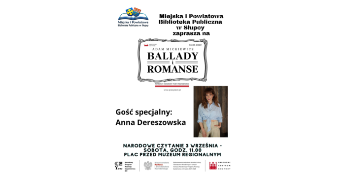 na białym plakacie informacja o projekcie i z prawej strony zdjęcie kobiety
